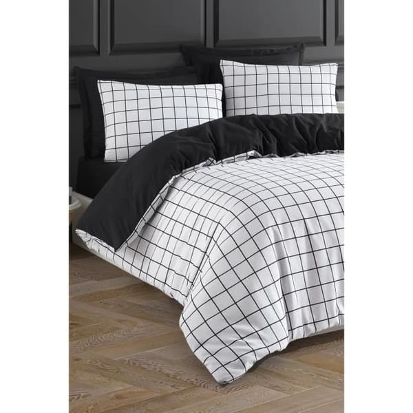 Bäddset - 1 påslakan 220 x 240 cm + 2 örngott 60 x 60 cm - 65% bomull, 35% polyester - Vit
