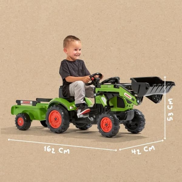 CLAAS Arion 410 grävlastare med släp