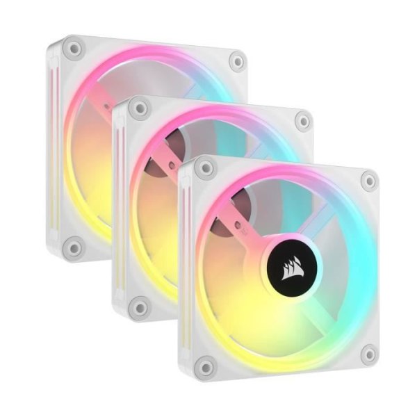 CORSAIR - QX RGB Series - iCUE LINK QX120 RGB WHITE - PC ventilation - 120mm - Startkit Vit