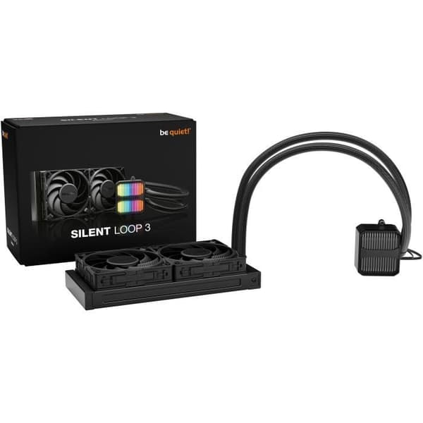 Vattenkylning - BE QUIET! - Silent Loop 3 - 240 mm - Sockel AM4-kompatibel - Aluminium