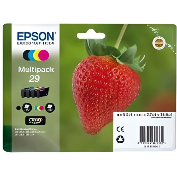 EPSON Multipack Strawberry Cartridge - Svart, Cyan, Magenta, Gul