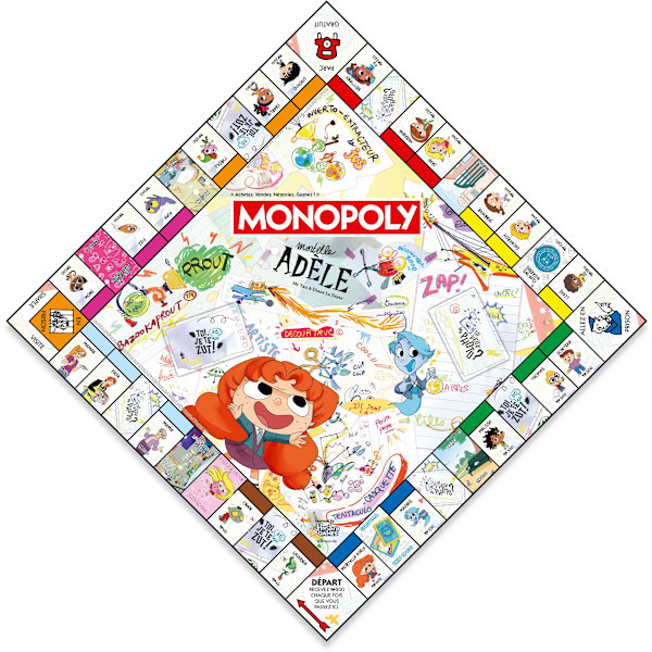 MONOPOLY Mortelle Adele - Brädspel - VINNANDE TRÄK - Från 8 år