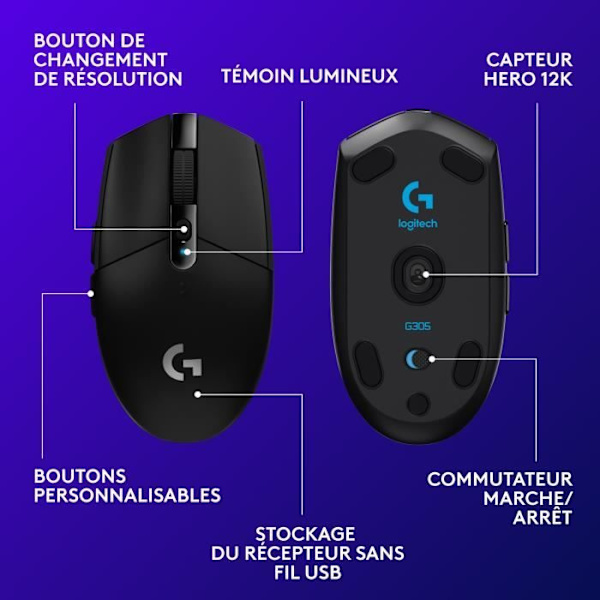 Logitech G Wireless Gaming Mouse G305 Svart