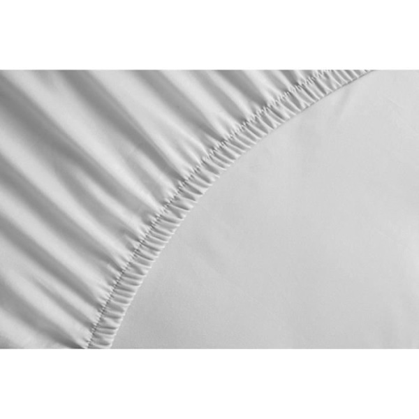 LOVELY HOME Monterat ark 100% bomull 140x190x25 cm vit