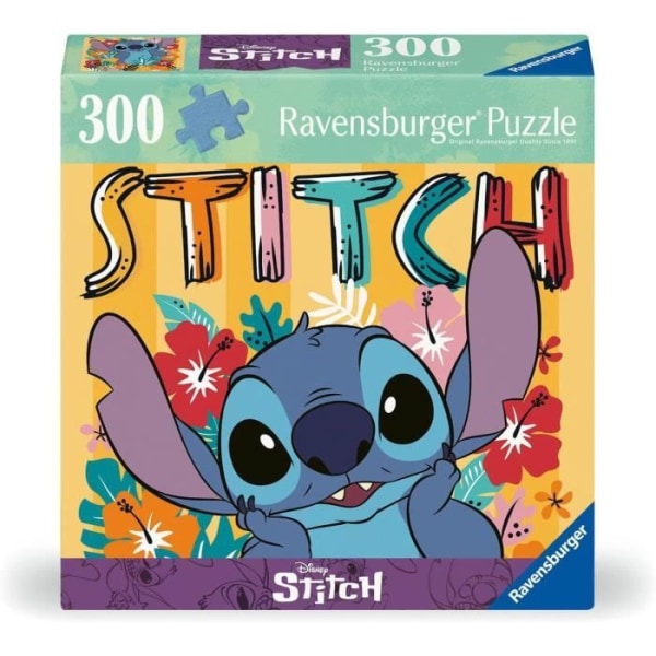 300 bitars Stitch-pussel, Vuxna och barn i åldern 8 år, Högkvalitativt pussel, Disney, 13399, Ravensburger