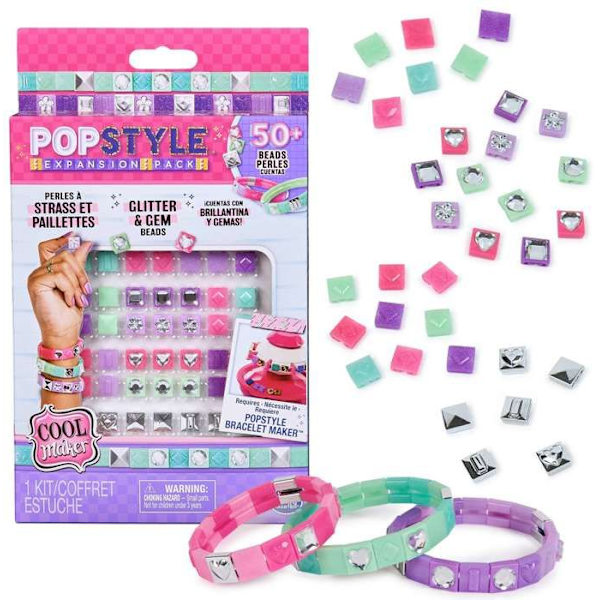 SPIN MASTER COOL MAKER - POP STYLE PACK STRASS OCH GLITTER Armbandsmaskin i popstil