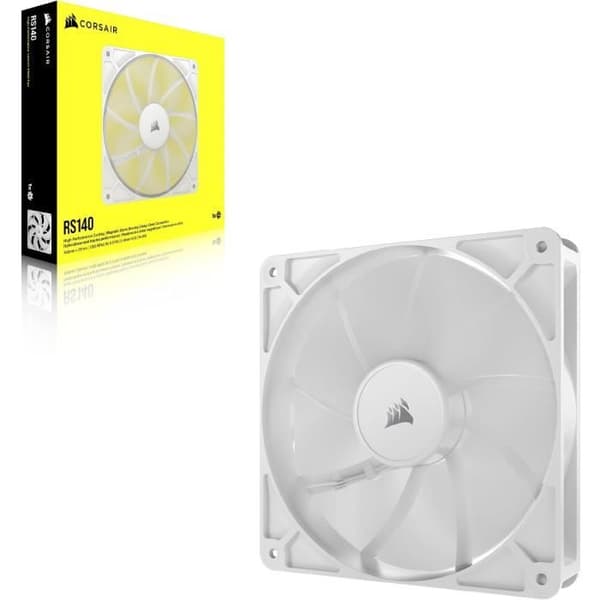 140mm PWM fläkt - CORSAIR - RS140 - Vit