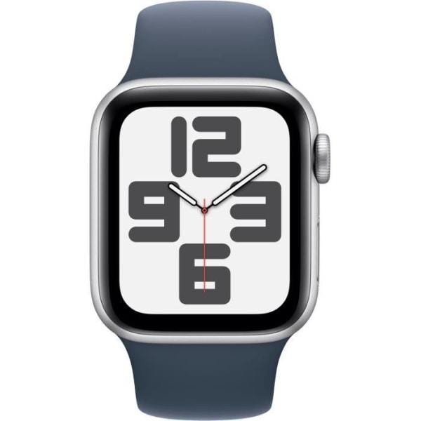 Apple Watch SE GPS + Cellular - 40 mm - Silver aluminiumfodral - Storm Blue Sport Band - S/M