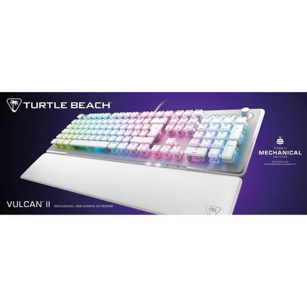 Mekaniskt PC-speltangentbord - TURTLE BEACH - TBK-1002-12-FR - Vulcan II - Vitt