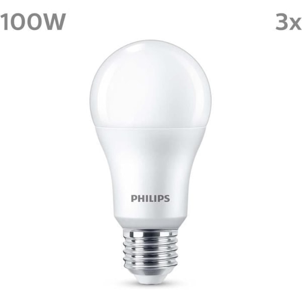 LED-lampa - PHILIPS - 100 W - A67 E27 - Cool White - Ej dimbar x 3