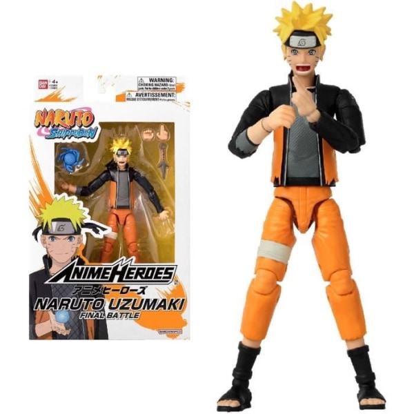 Anime Heroes figur - Bandai - Naruto Shippuden - Naruto Uzumaki (Final Battle) - 17 cm