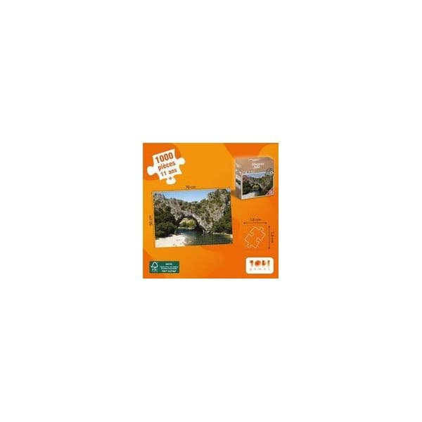 Pussel - TOPI-SPEL - Echappées Belles Ardèche - 1000 bitar - Ålder 10+