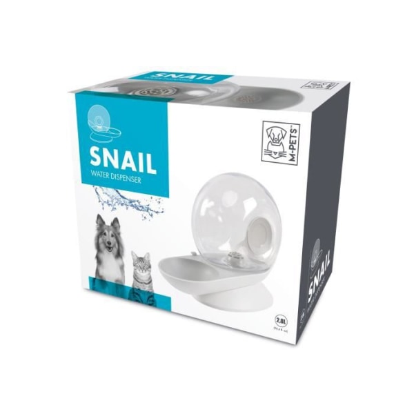 SNAIL Vattendispenser med filter - 2800 ml - Vit, grå och transparent