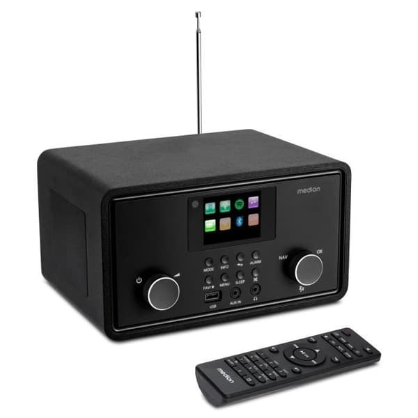 Internetradio - MEDION - DAB - Bluetooth - 2x10W RMS - Svart