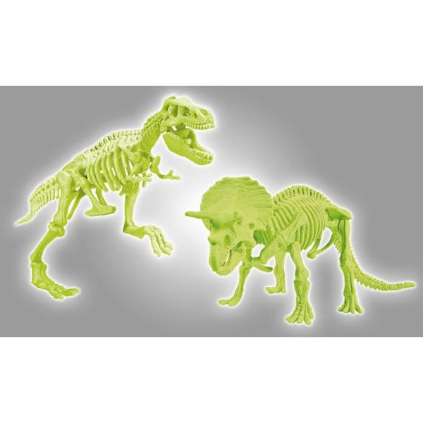 CLEMENTONI Archéo Ludic - T-Rex & fosforescerande triceratops - Science & Jeu