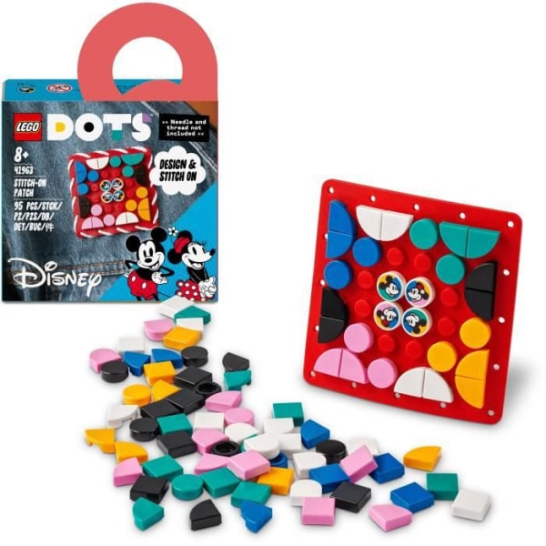 LEGO DOTS 41963 Musse Pigg och Minnie Mouse Sytallrik, smycketillverkning för barn