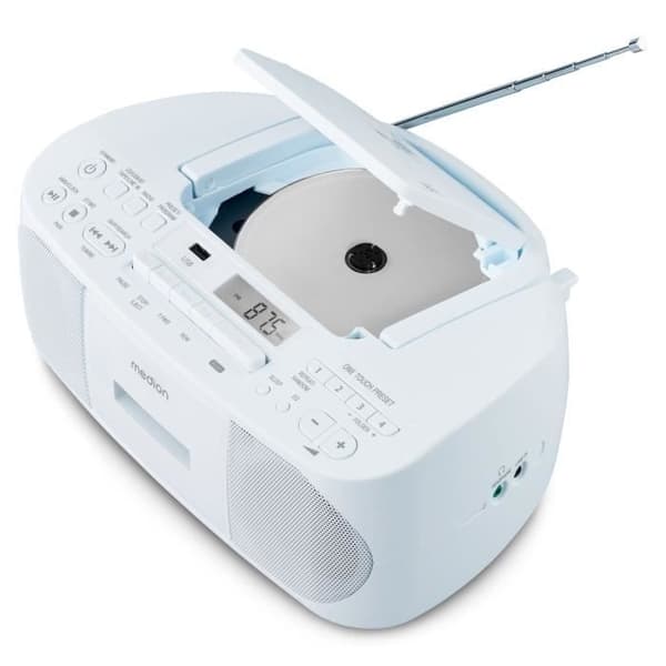 CD K7 Radio - MEDION - FM - 2x3W RMS - Blå
