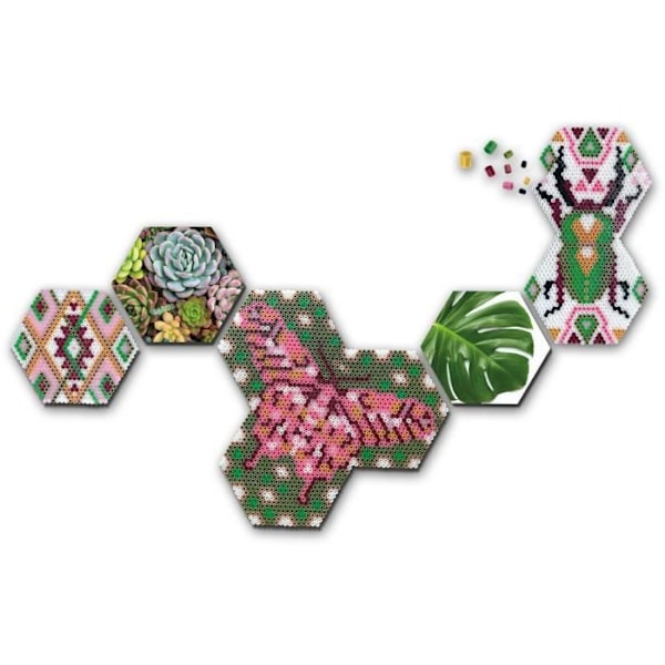 SES CREATIVE - Beedz Art - Botaniska hex-plattor