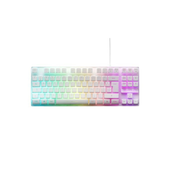 Speltangentbord - RGB TKL-membran - THE G-LAB - KEYZ-CAESIUMT-W/FR - FR Layout - 12 genvägar - 100 % anpassningsbar - Vit