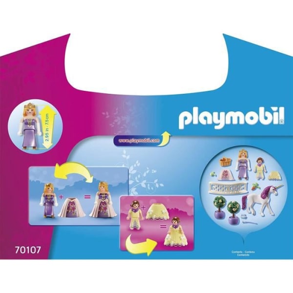 PLAYMOBIL 70107 - Princess - Princesses-fall med enhörning - Nytt för 2019