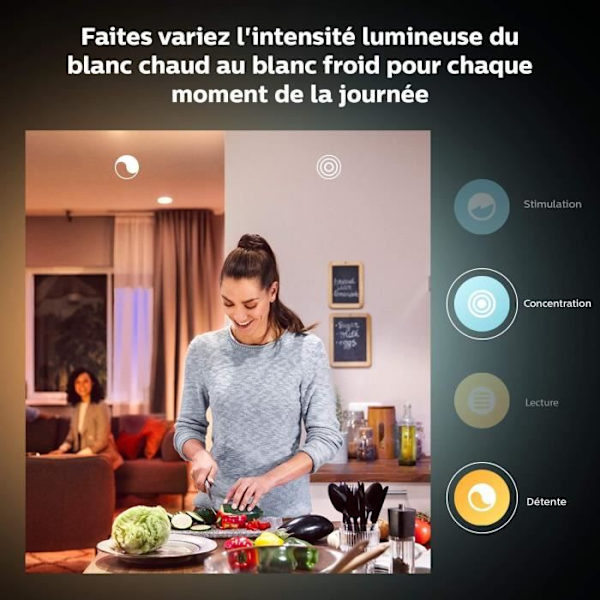 Philips Hue White Ambiance, LED Connected LED E27 Equivalent 75W, 1100 Lumen, Bluetooth Compatible, 2 Pack