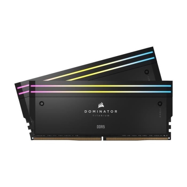 RAM-minne - CORSAIR - Dominator Titanium RGB DDR5 - 32GB 2x16GB DIMM - 6600MT/s - Intel XMP 3.0 - 1.40V - Svart (CMP32GX5M2X6600C3
