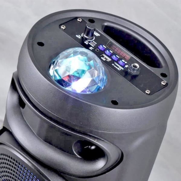 INOVALLEY KA02 BOWL - 400W Bluetooth -ljushögtalare - Karaoke -funktion - Flerfärgad LED -kalejdoskopkula - USB -port, Micro -SD