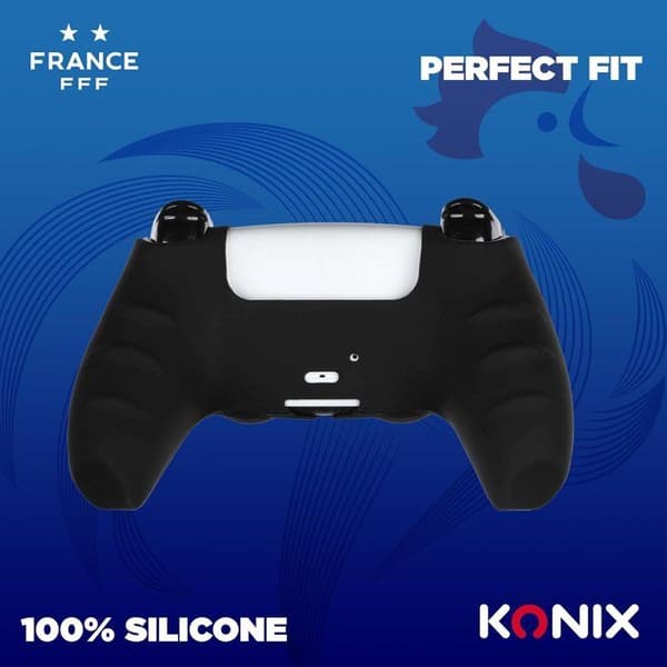 Skyddsfodral för DualSense PS5-kontroll - Konix - FFF - Silikon - Tumstöd - Svart