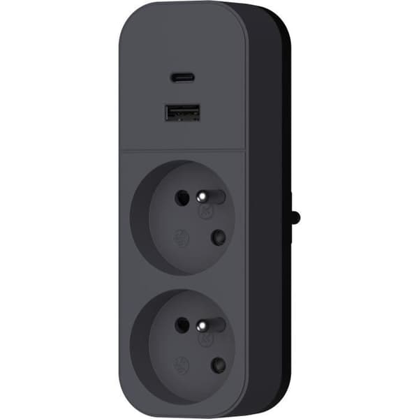 Biplite - QUARX - 2P 16A - Med USB-A och USB-C, NF-kompatibel