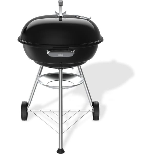 Weber Compact Kettle Charcoal Grill - Ø57 cm - Emaljerat stål - Luftventil - 9 kuvert - Svart