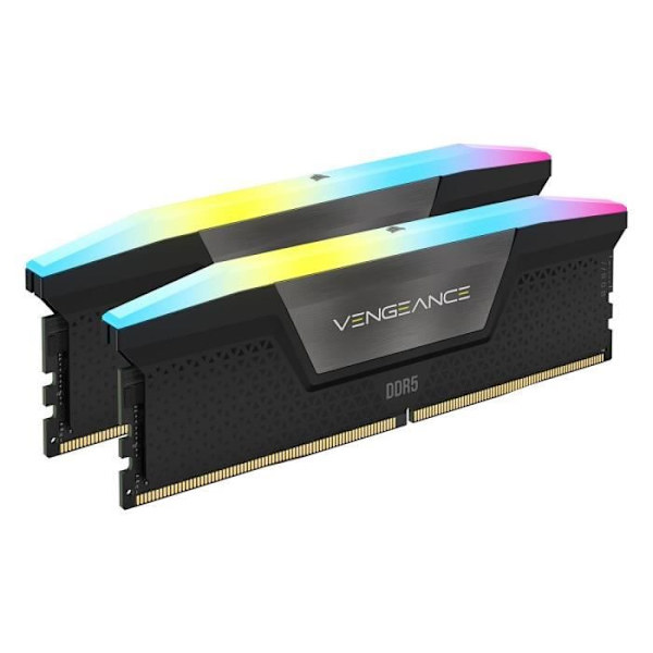 RAM -minne - Corsair - Revenge RGB DDR5 - 32GB 2x16GB DIMM - 6400 MHz - 1.40V - Svart (CMH32GX5M2B6400C32)