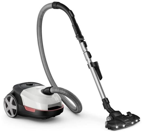 Philips 6000 XD6122/12 påslad dammsugare med HEPA och TriActive+ LED, 900 W, 4 L S-bag vit