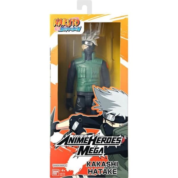 Anime Heroes artikulerad figur - BANDAI - Naruto Shippuden - Kakashi Hatake Mega - 30 cm