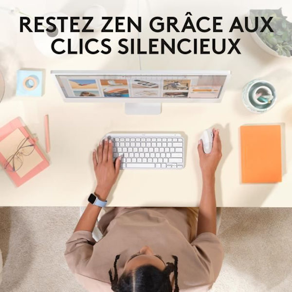 Logitech - Lyftmus för Mac - trådlös ergonomisk - vit