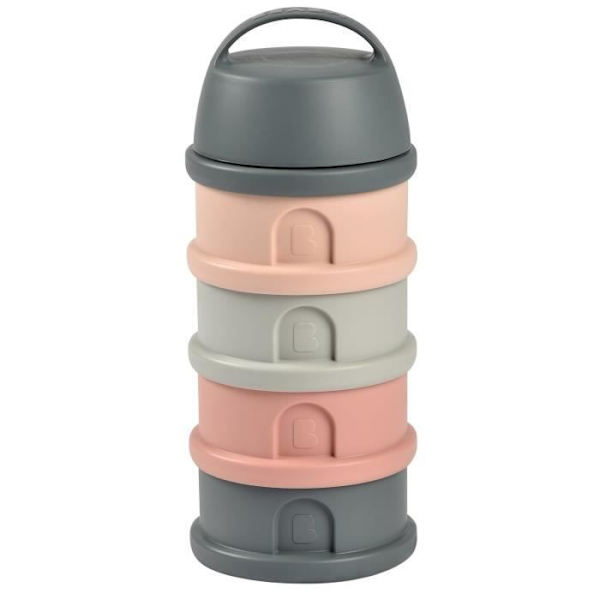 Beaba, dosser box, 4 fack, mineralgrå / rosa