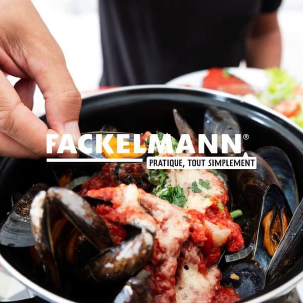Set med 2 musselkrukor - FACKELMANN - Emaljerad - 20,5 x 26 x 17,5 cm