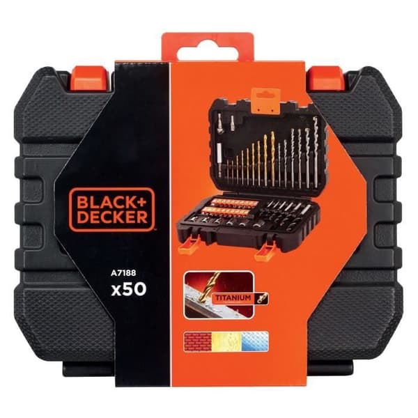 BLACK & DECKER 50-delad borrsats för skruvmejsel