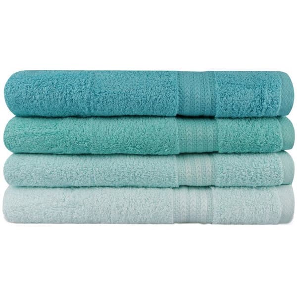Set med 4 badlakan - 70 x 140 cm - Mintgrön