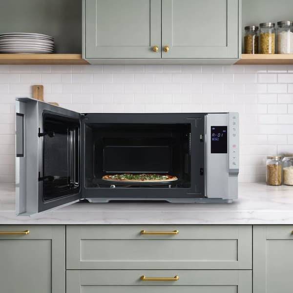 Continental Edison mikrovågsugn CEMO25UX 25 L 1400 W LED 8 program 5 effektnivåer fristående Grå (inox-utförande)