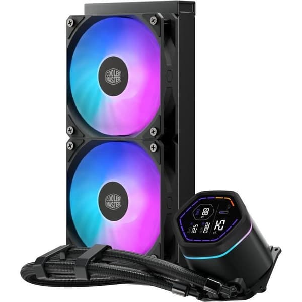 COOLER MASTER - MasterLiquid Core Nex Digital 240 Black ARGB - MLX-D24M-A18PA-RD - Vattenkylning - Fläkt Ø 120 mm
