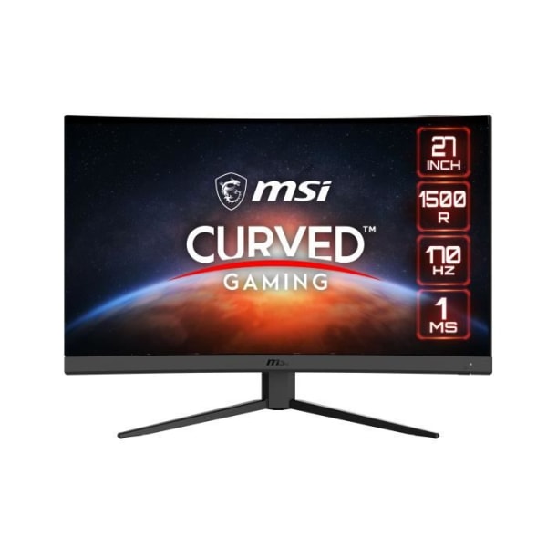 Curved Gaming PC Screen - MSI Optix G27CQ4 E2 - 27 '' WQHD - SAD DAL - 1 MS - 170Hz - HDMI / DisplayPort