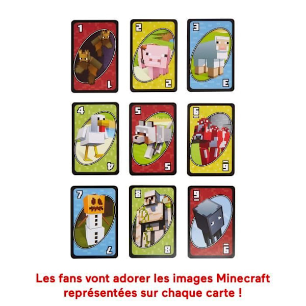 Mattel Games - Uno Minecraft - Kortspel - Från 7 år - UNO - FPD61