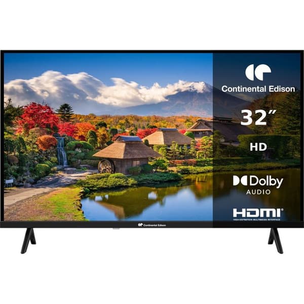 HD LED-TV - CONTINENTAL EDISON - 32" (81 cm) - 2xHDMI - 2xUSB - Svart - CELED32HD25B6