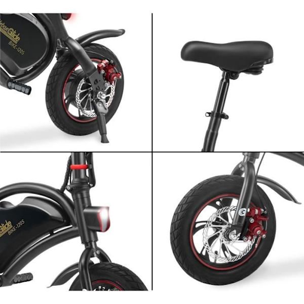 Elektrisk balanscykel - URBANGLIDE - BIKE 120S - 350 W - 12'' - Vuxen - Fällbar - Svart