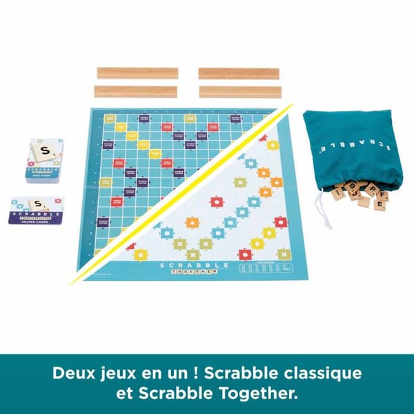 Klassiskt Scrabble - 2 i 1 - Mattel Games - JGR63