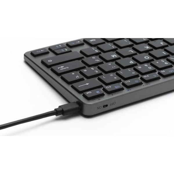 TKL-tangentbord - BLUESTORK - Bluetooth + 2,4Ghz PC - Grå och svart