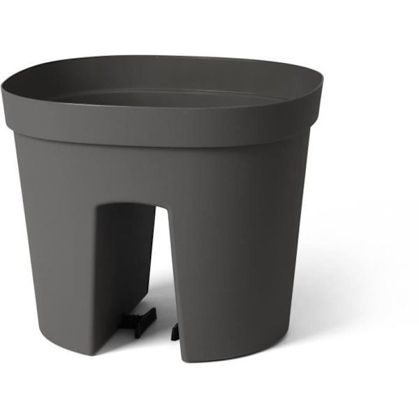 Balustradekruka - GARDEN ID Smile - Anth. 30 cm - Anpassar sig till alla balustrader - Vattenreserv - återvunnet och 100% återvinningsbart