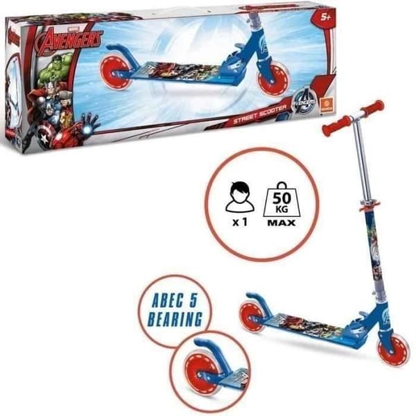 2-hjulig sparkcykel - MARVEL - Avengers - Hopfällbar - Justerbart styre - Röd