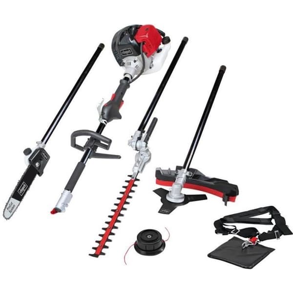 SCHEPPACH 4-i-1 52cc bensindriven röjsax/trimmer/ häcksax/kapad gren med sele svart
