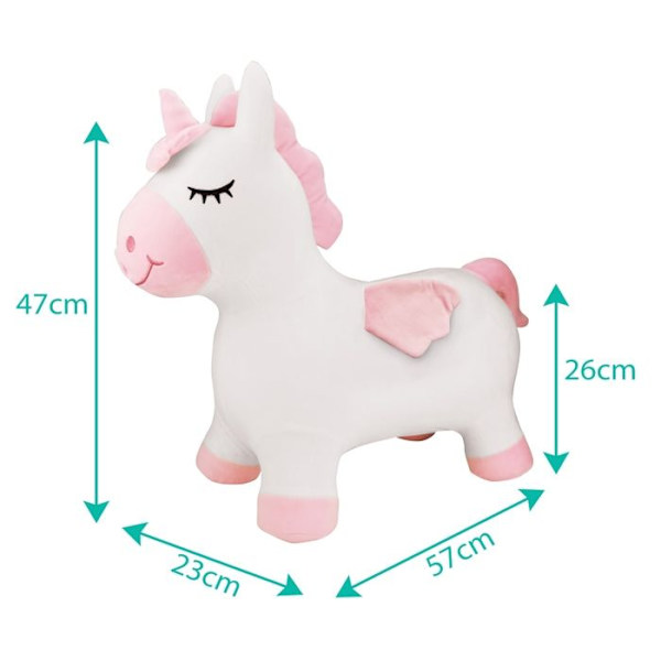 LEXIBOOK Unicorn Uppblåsbar Jumping Plush Toy